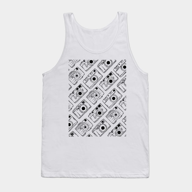 Vintage Camera Pattern Tank Top by HHT